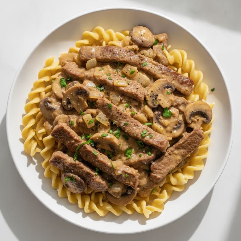 Classic Beef Stroganoff with Egg Noodles