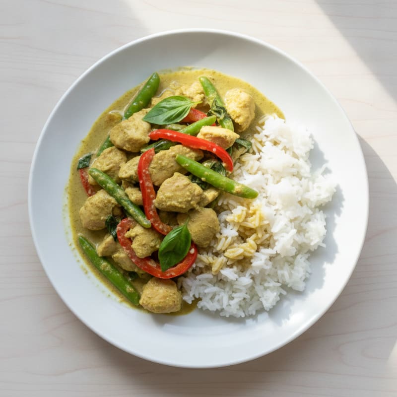 Thai Green Curry Chicken with Jasmine Rice
