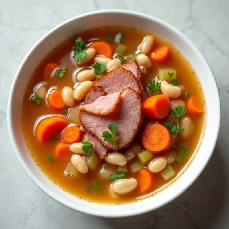 Hearty Smoked Ham and White Bean Soup
