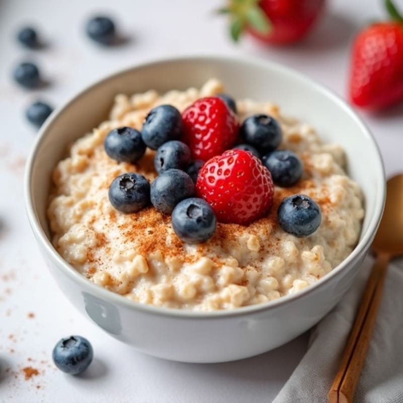 Creamy Cinnamon Oats with Fresh Berries