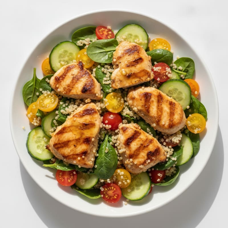 Grilled Chicken and Quinoa Salad with Lemon Vinaigrette