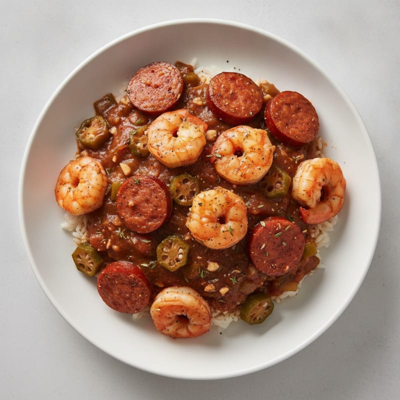 Creole Shrimp and Sausage Gumbo