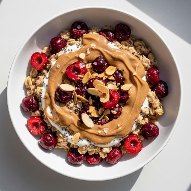 Creamy Cherry Almond Overnight Oats
