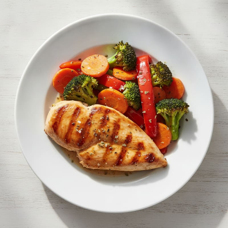 Pan-Seared Chicken with Roasted Vegetables