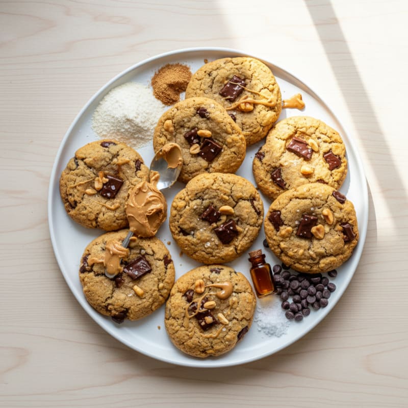 Peanut Butter Chocolate Chip Protein Cookies