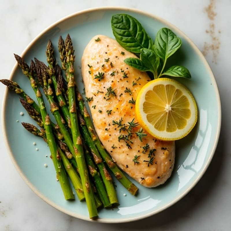 Sheet Pan Lemon Herb Chicken and Crispy Roasted Asparagus