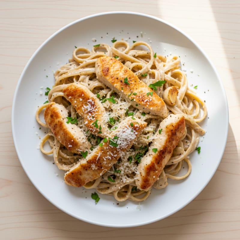 Garlic Parmesan Chicken Alfredo Pasta