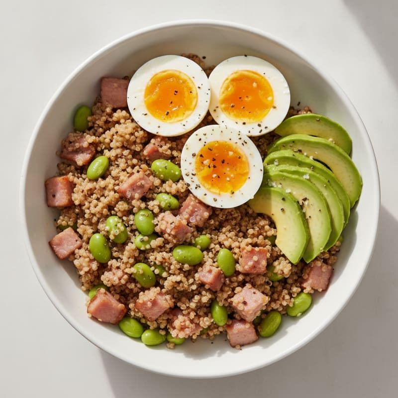 Savory Ham and Egg Quinoa Bowl