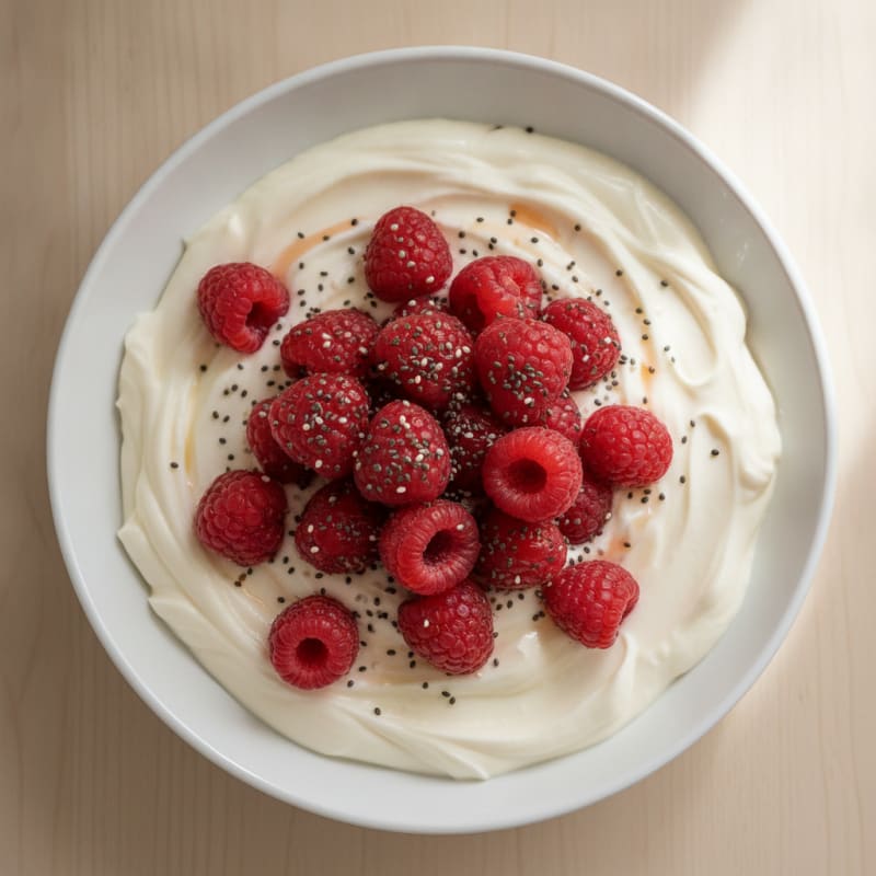 Greek Yogurt Protein Pudding with Berries