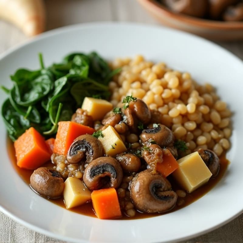 Hearty Vegan Mushroom and Root Vegetable Braise