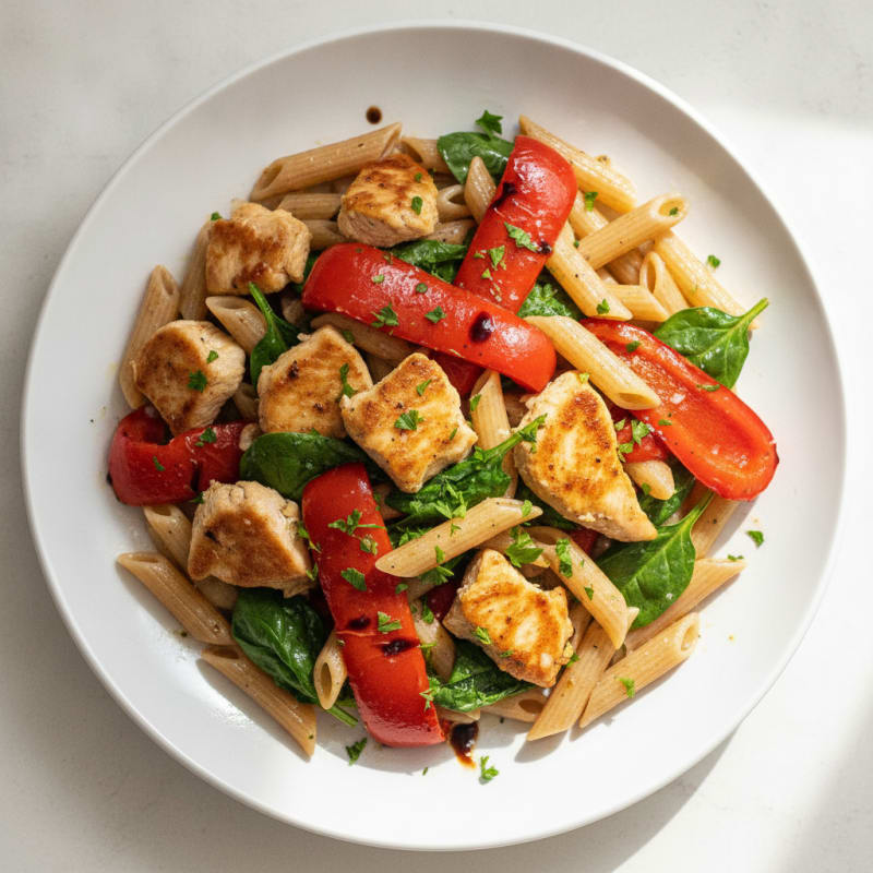 Chicken Penne with Roasted Red Peppers
