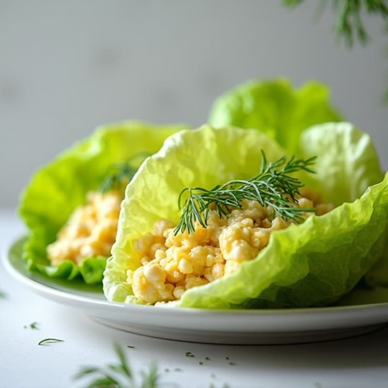 Creamy Dill Egg Salad Lettuce Wraps