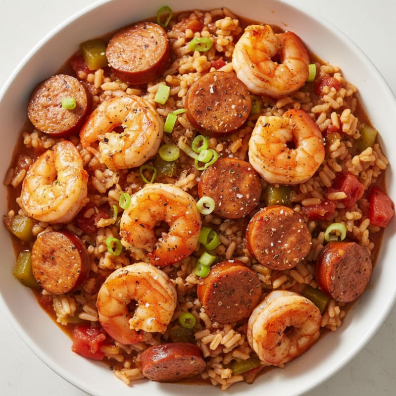 Smoky Creole Shrimp and Sausage Jambalaya