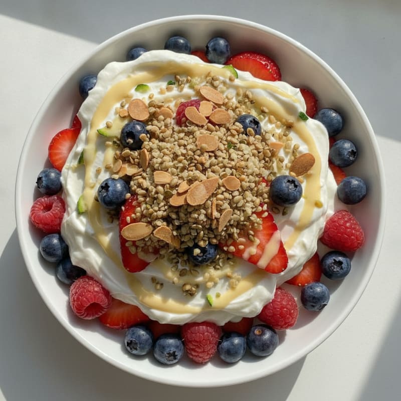 Creamy Greek Yogurt Parfait with Mixed Berries and Protein Crunch