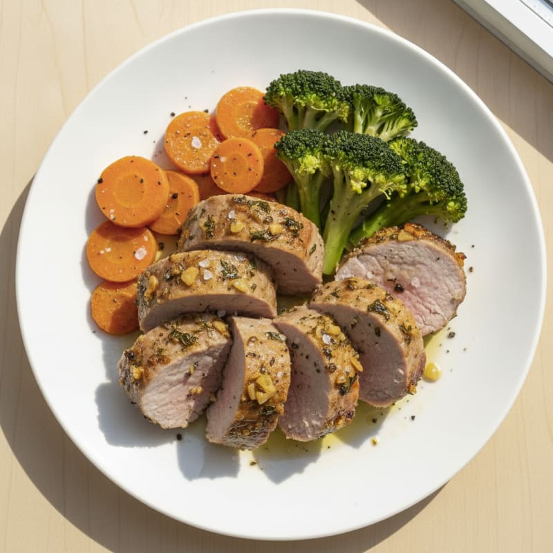Garlic Herb Roasted Pork Tenderloin
