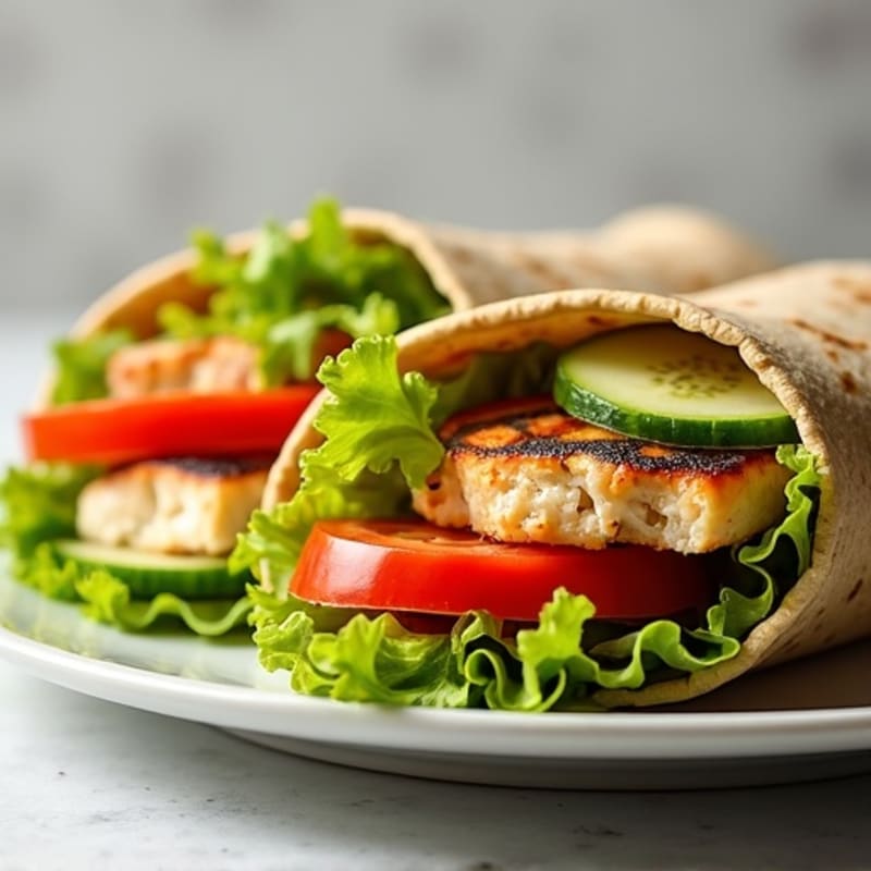 Zesty Grilled Chicken and Fresh Veggie Wrap