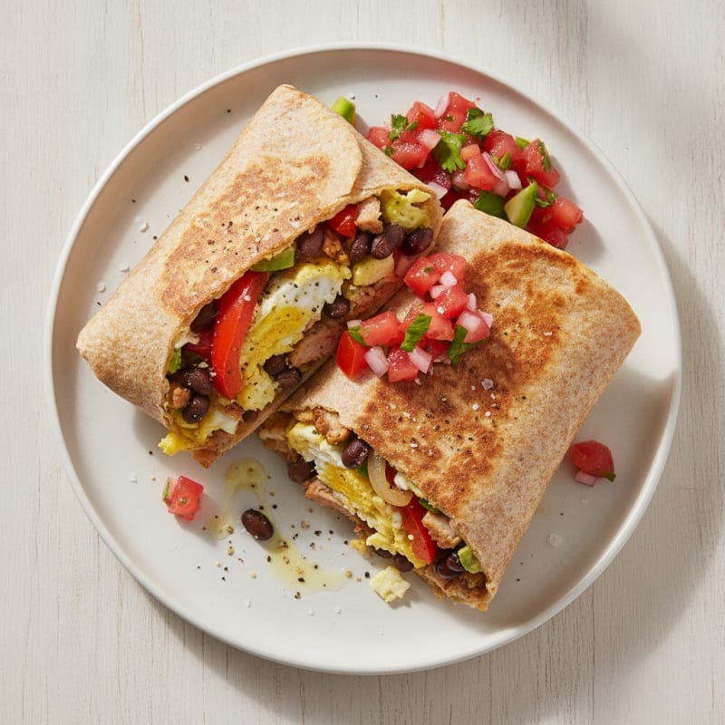 Ultimate Breakfast Burrito with Salsa Fresca