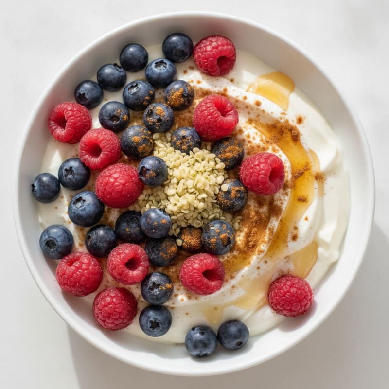 High-Protein Greek Yogurt Berry Bowl