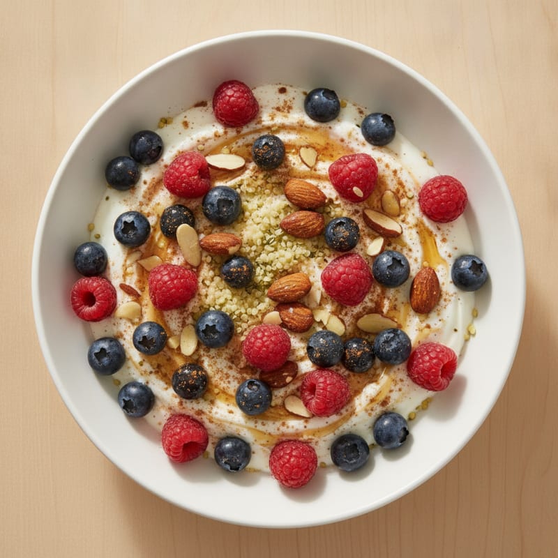 Berry-Almond Yogurt Power Bowl