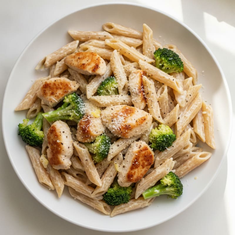 Chicken Alfredo Pasta with Broccoli