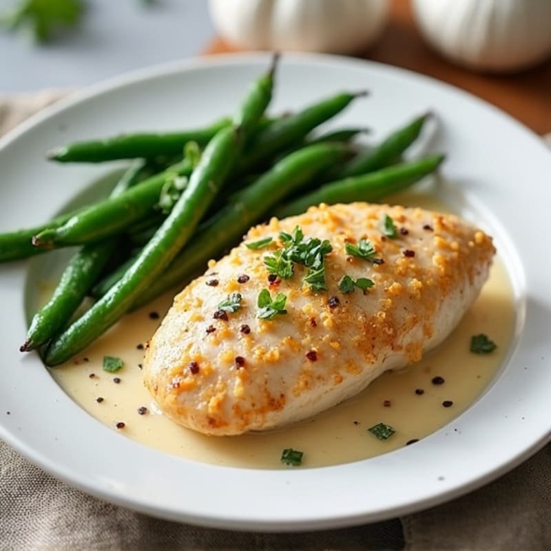 Creamy Coconut Chicken with Roasted Green Beans