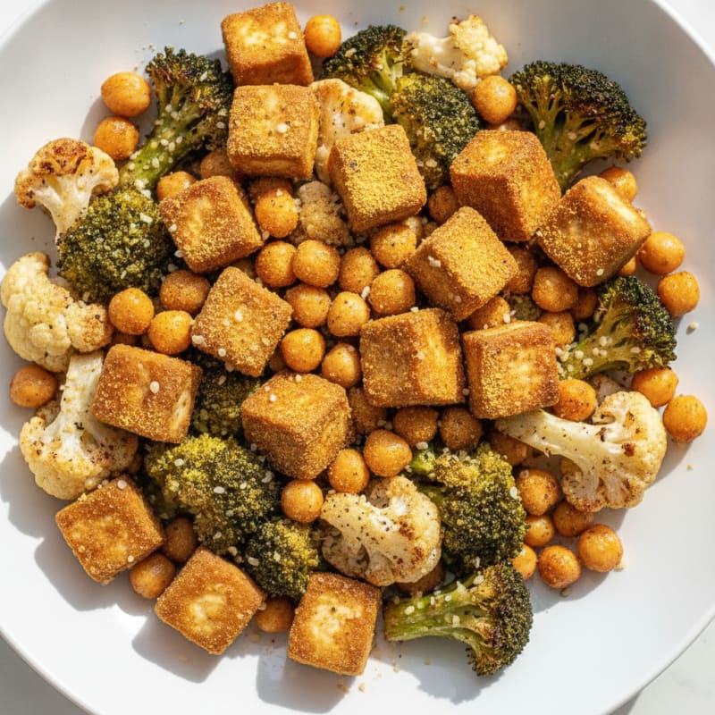 Roasted Vegetable and Chickpea Buddha Bowl