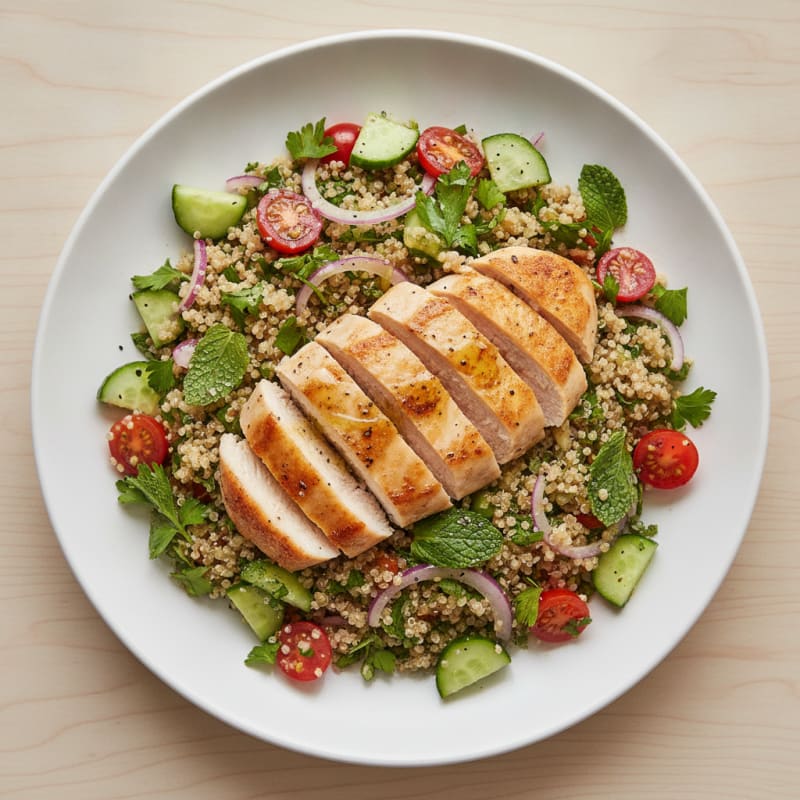 Lemon Herb Chicken and Quinoa Salad