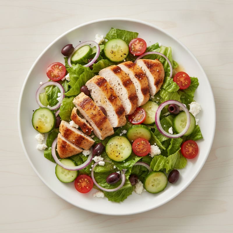 Lemon-Herb Chicken with Greek Salad