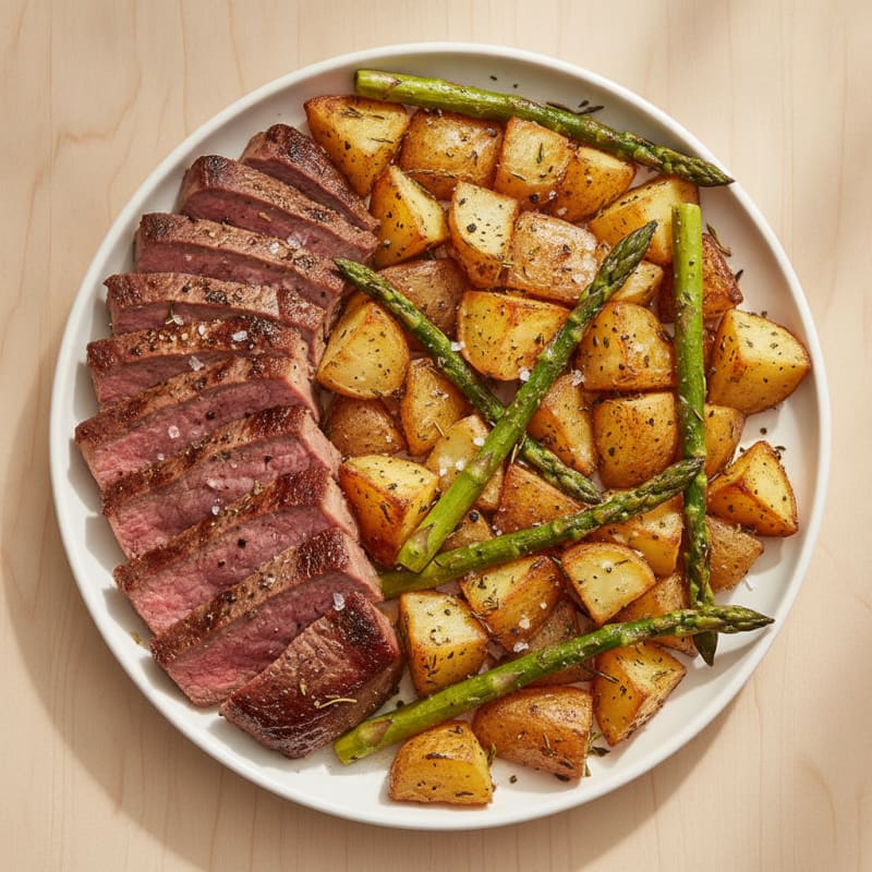 Garlic Herb Roasted Steak and Potatoes