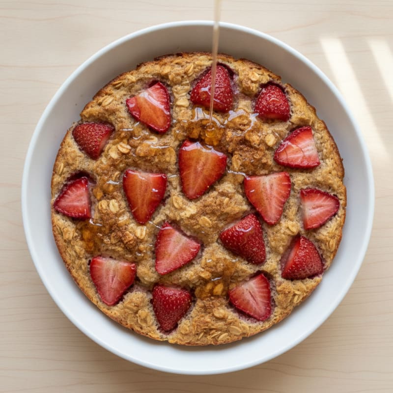 Strawberry Baked Overnight Oats