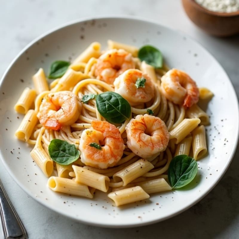 Creamy Garlic Shrimp Pasta