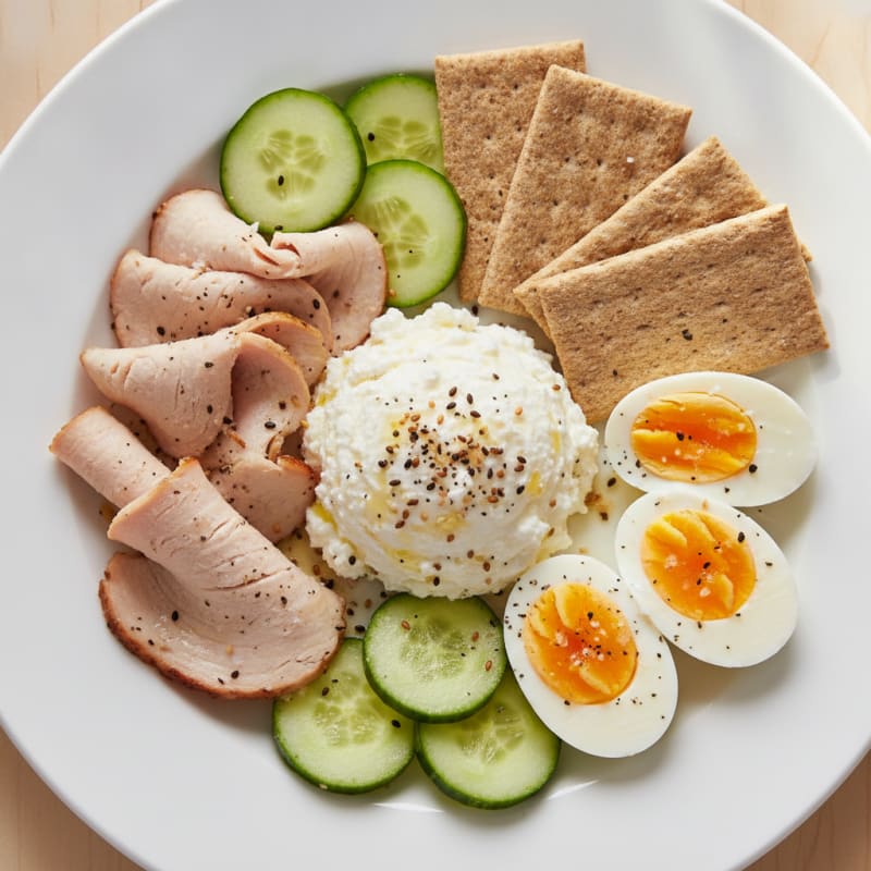 Turkey and Cottage Cheese Plate