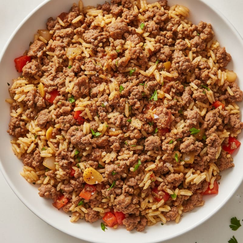 Savory Ground Beef and Rice Skillet