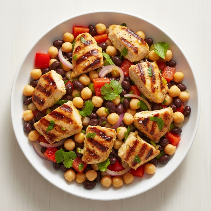 Zesty Chickpea Black Bean Salad