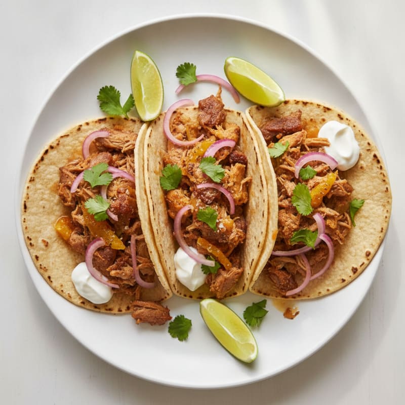 Slow-Cooked Pork Carnitas Tacos
