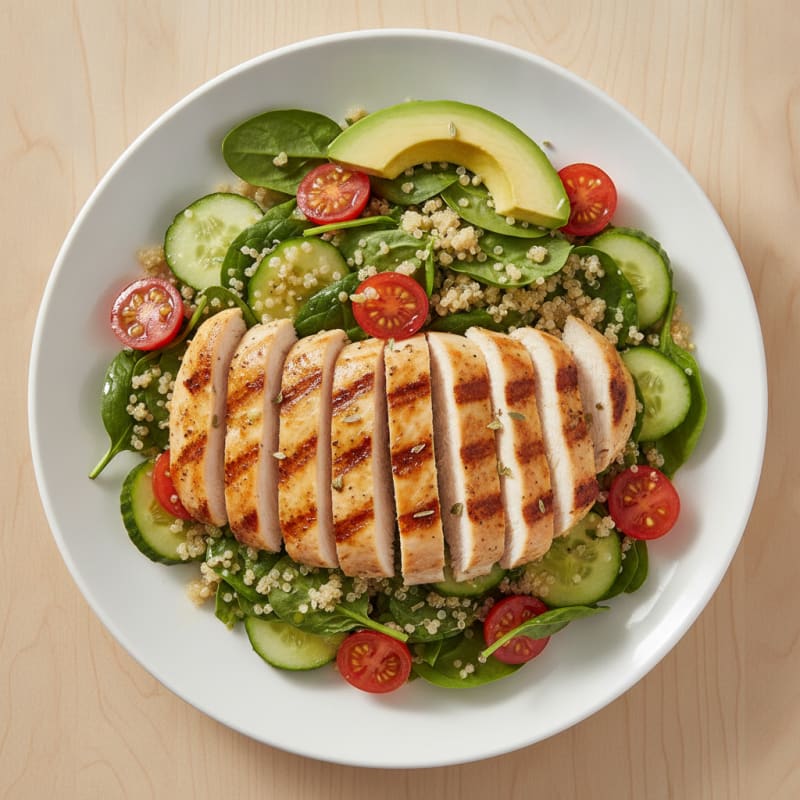 Grilled Chicken and Quinoa Salad with Lemon Vinaigrette