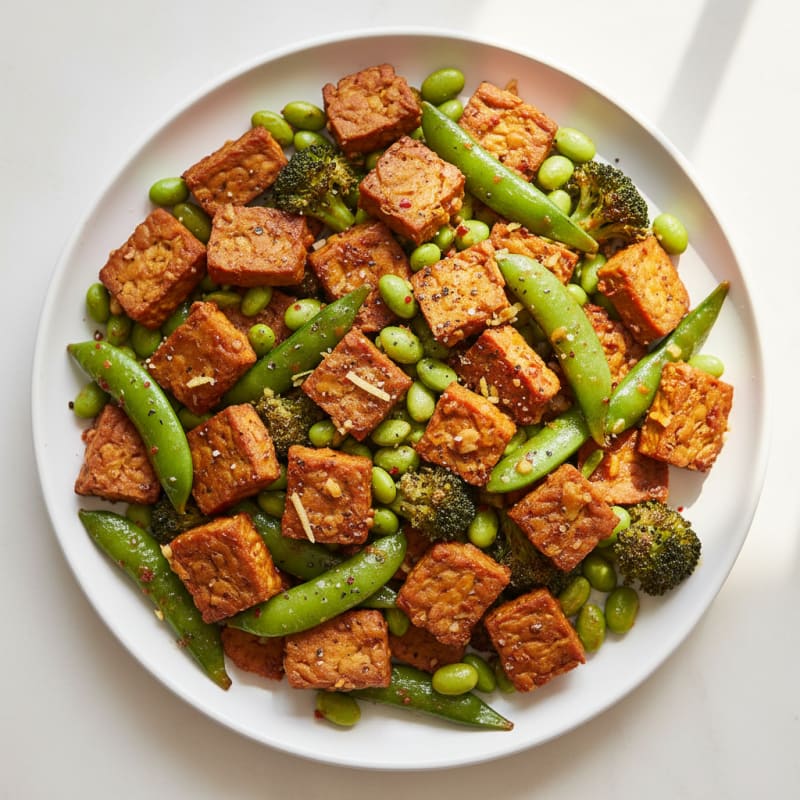 Umami Tempeh and Vegetable Sheet-Pan