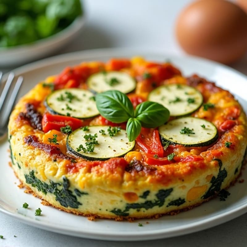 Herb-Roasted Vegetable and Goat Cheese Frittata
