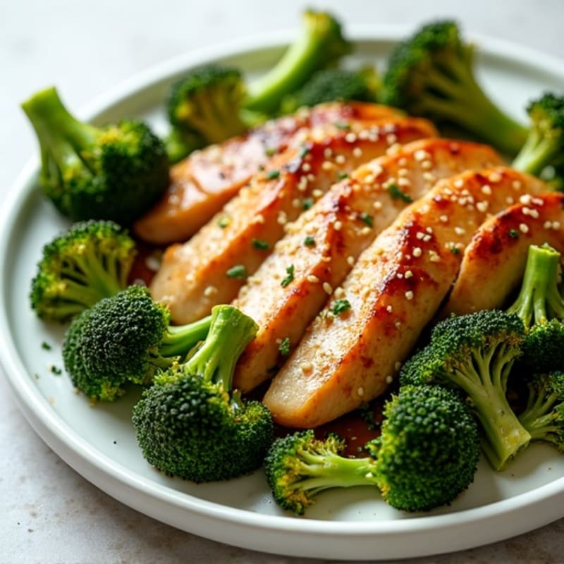 Sheet Pan Sesame Ginger Chicken with Roasted Broccoli