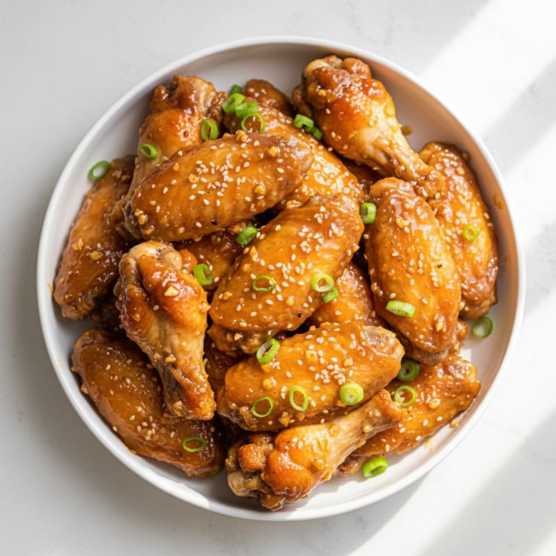 Crispy Honey-Garlic Chicken Wings