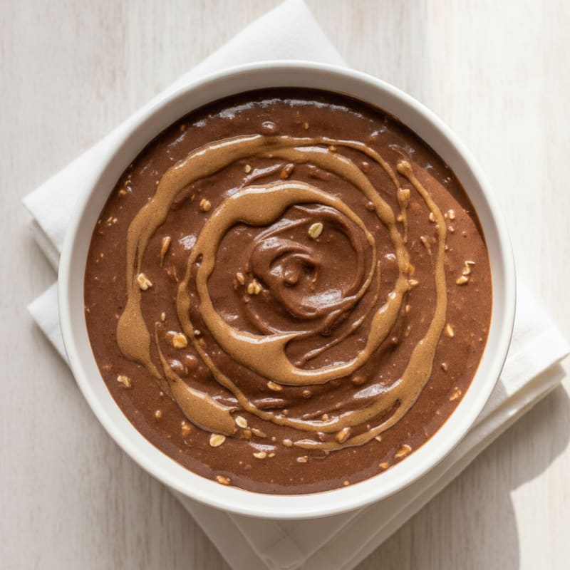Silky Chocolate Protein Pudding with Almond Butter Swirl