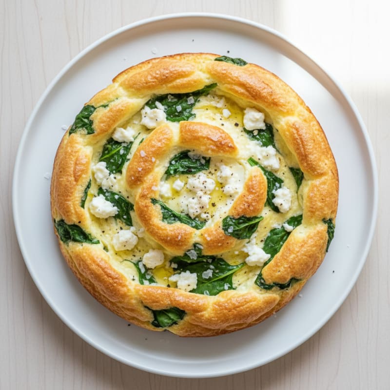 Baked Spinach Feta Egg Soufflé