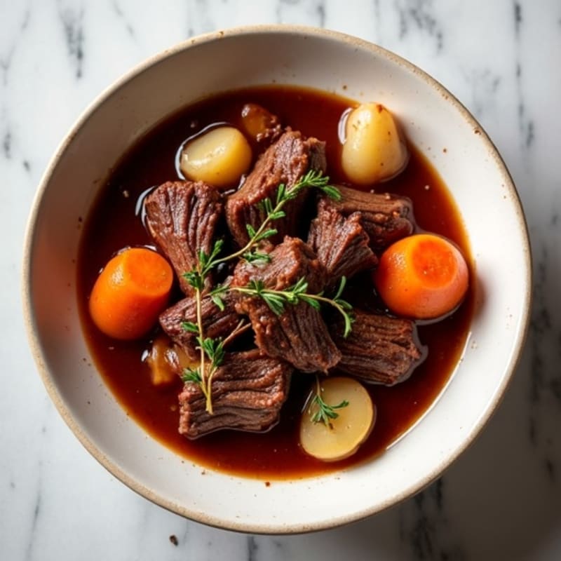 Red Wine Braised Beef with Root Vegetables