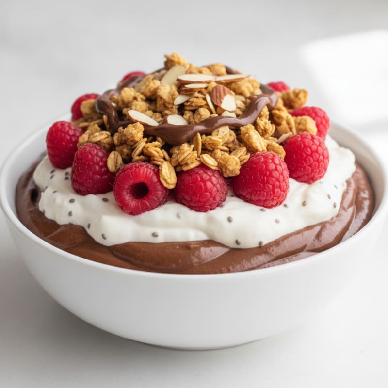 Chocolate Protein Pudding Parfait