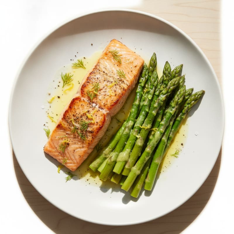Lemon-Herb Grilled Salmon with Asparagus