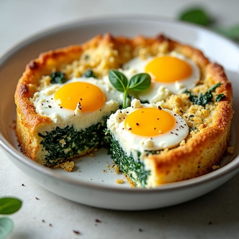 Fresh Spinach and Feta Crispy Bake