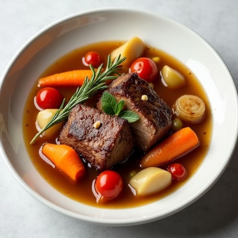 Slow-Cooked Tender Lamb Shank Stew with Root Vegetables