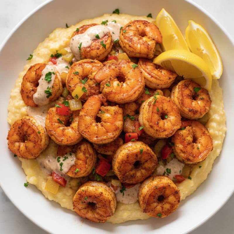 Cajun Shrimp with Creamy Grits
