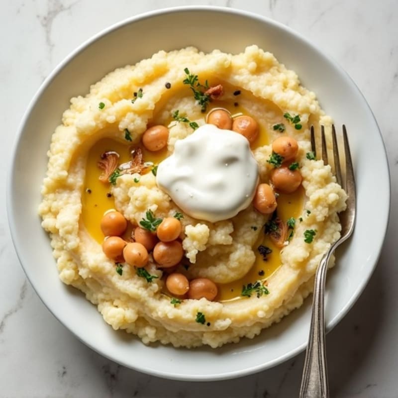 Roasted Garlic Cauliflower Mash
