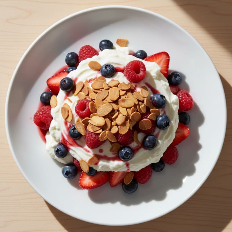 Greek Yogurt Protein Parfait with Mixed Berries